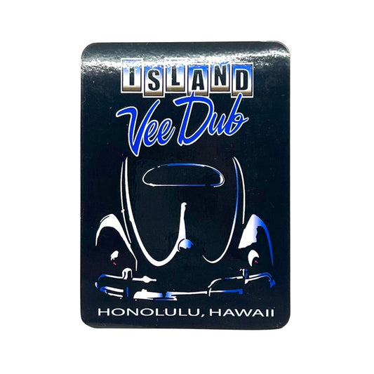 Island Vee Dub Sticker Black and Blue