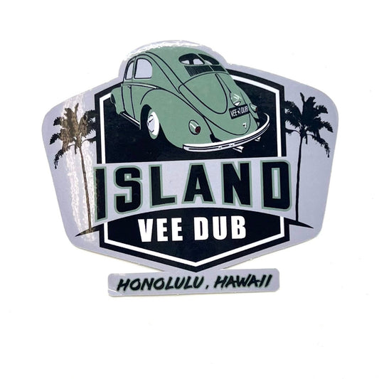 Island Vee Dub Sticker Green and Grey