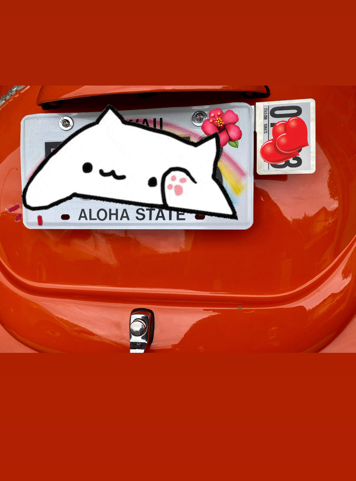 Vertical License Plate Safety Check Sticker Bracket