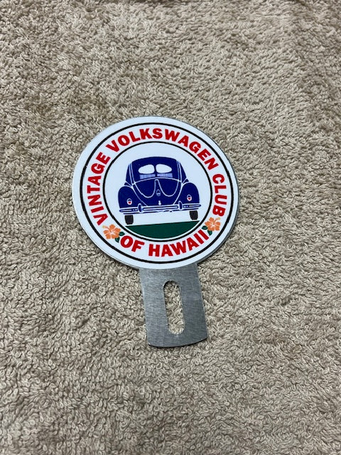 3" Round Blank License Topper Plate