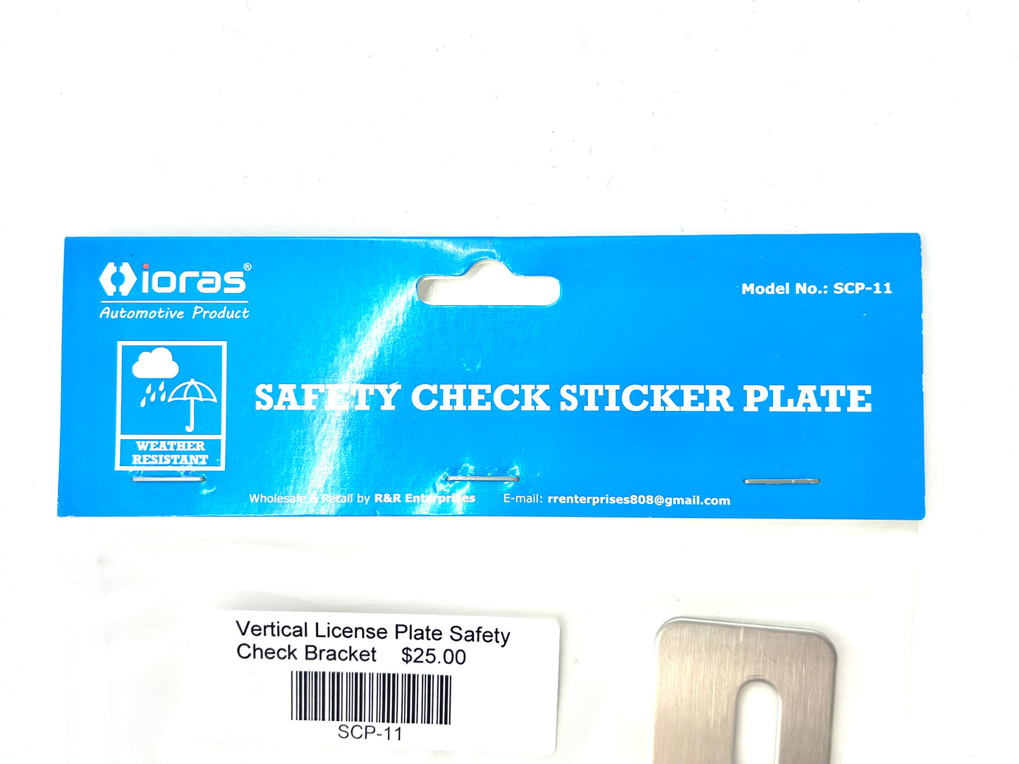 Vertical License Plate Safety Check Sticker Bracket – Island Vee Dub