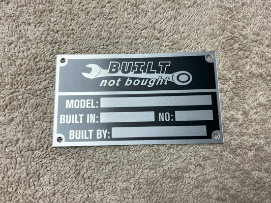 Built Not Bought Accessory Plate